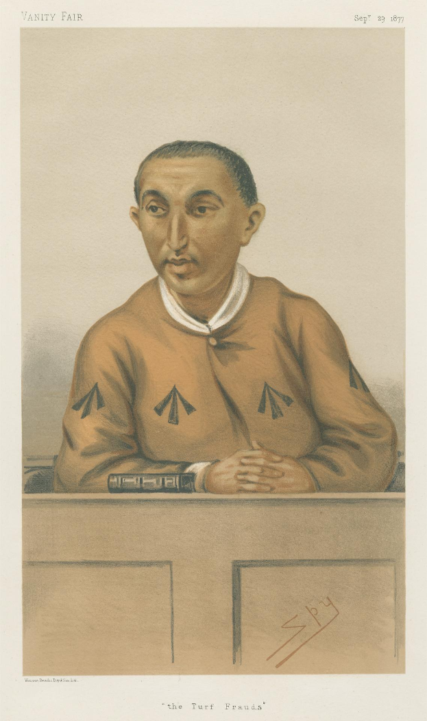 Ein Mann in weißem Hemd und dunkler Hose sitzt an einem Tisch und schaut ernst, mit dem Text "Die Rasenbetrüger" unten im Bild.