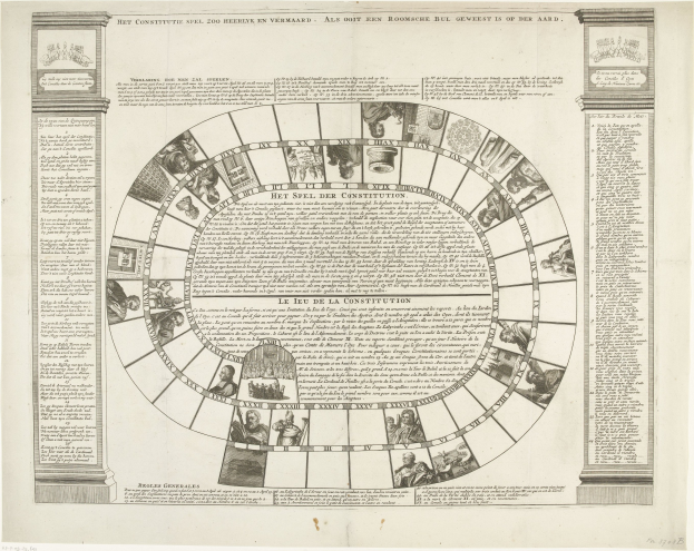 Ein farbenfrohes Papierräderdiagramm mit dem Titel 'Rad des Lebens', unterteilt in Abschnitte, die jeweils eine Lebensphase darstellen, mit begleitendem Text, der performer, Daten und Rollen detailliert.